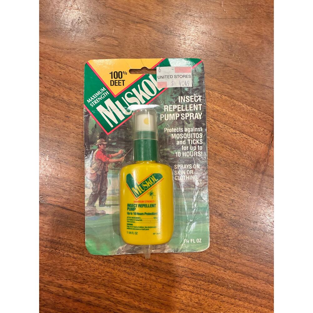Vintage NOS Muskol 100% DEET spray insect‎ repellant